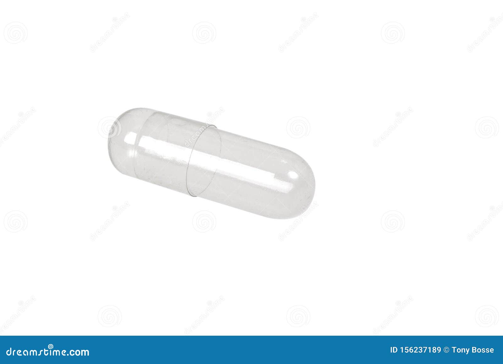 empty transparent pill capsule