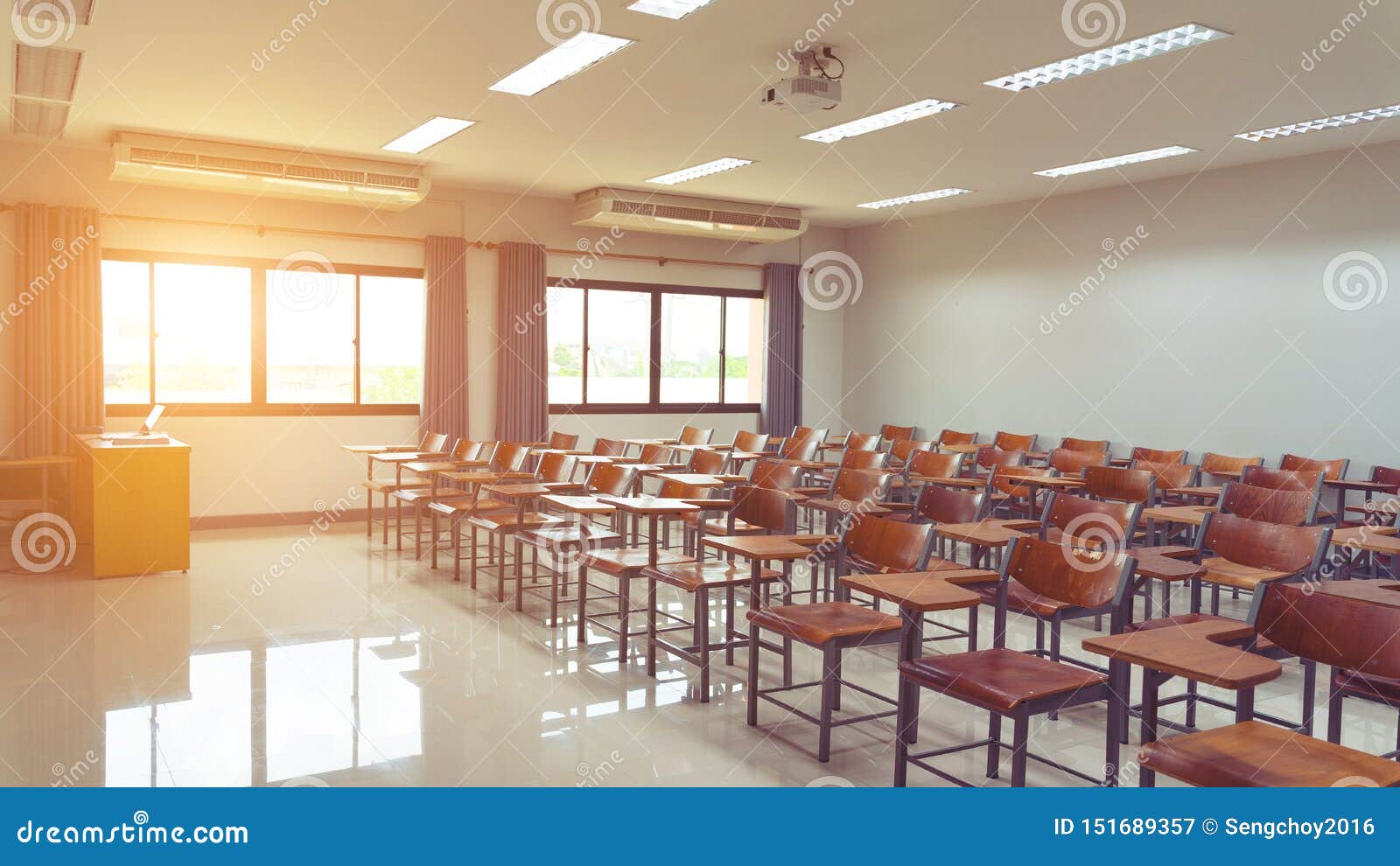 Empty University Classroom Stock Image Image Of Education 151689357