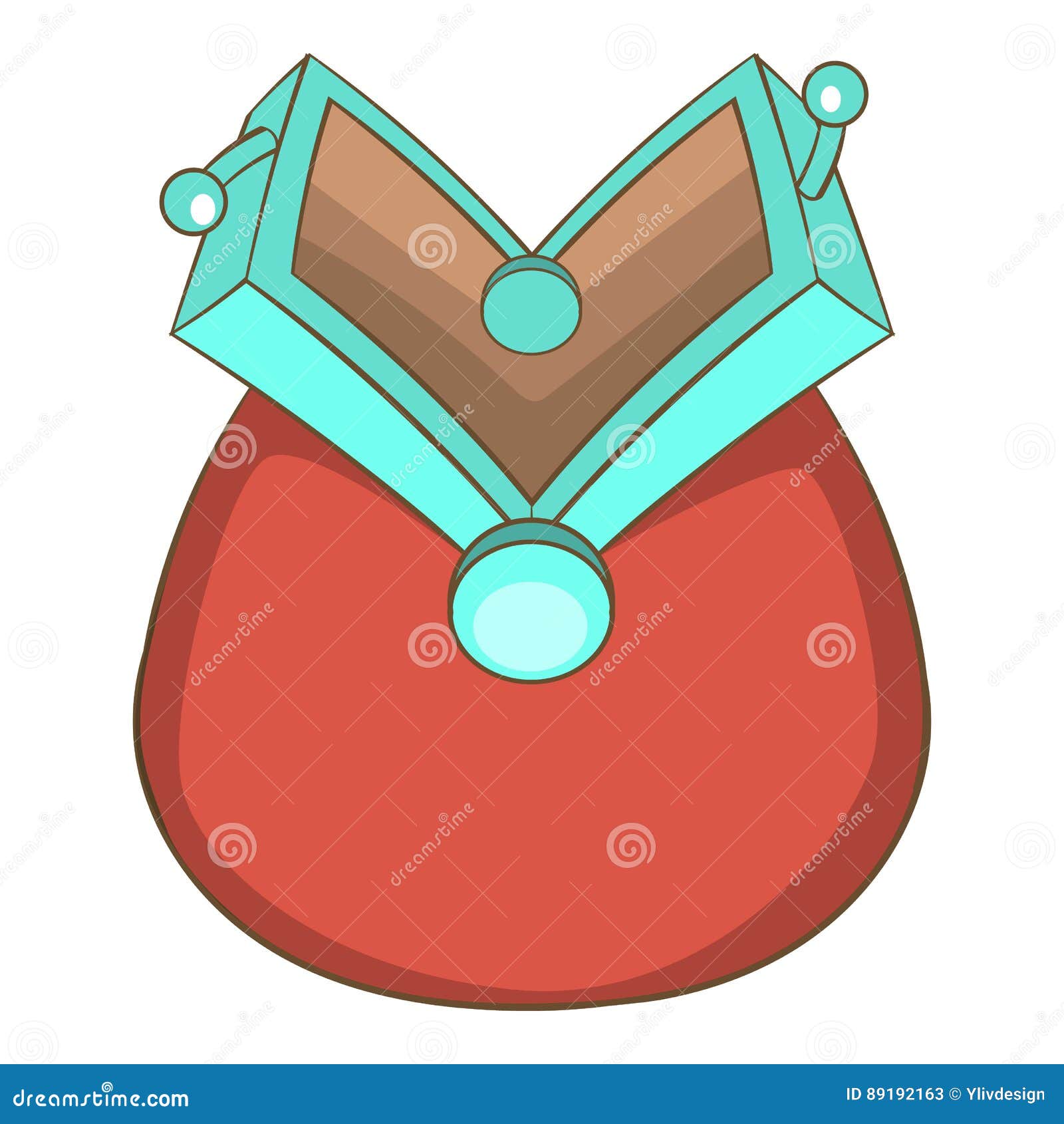 Empty Wallet Icon, Cartoon Style Stock Vector Illustration of