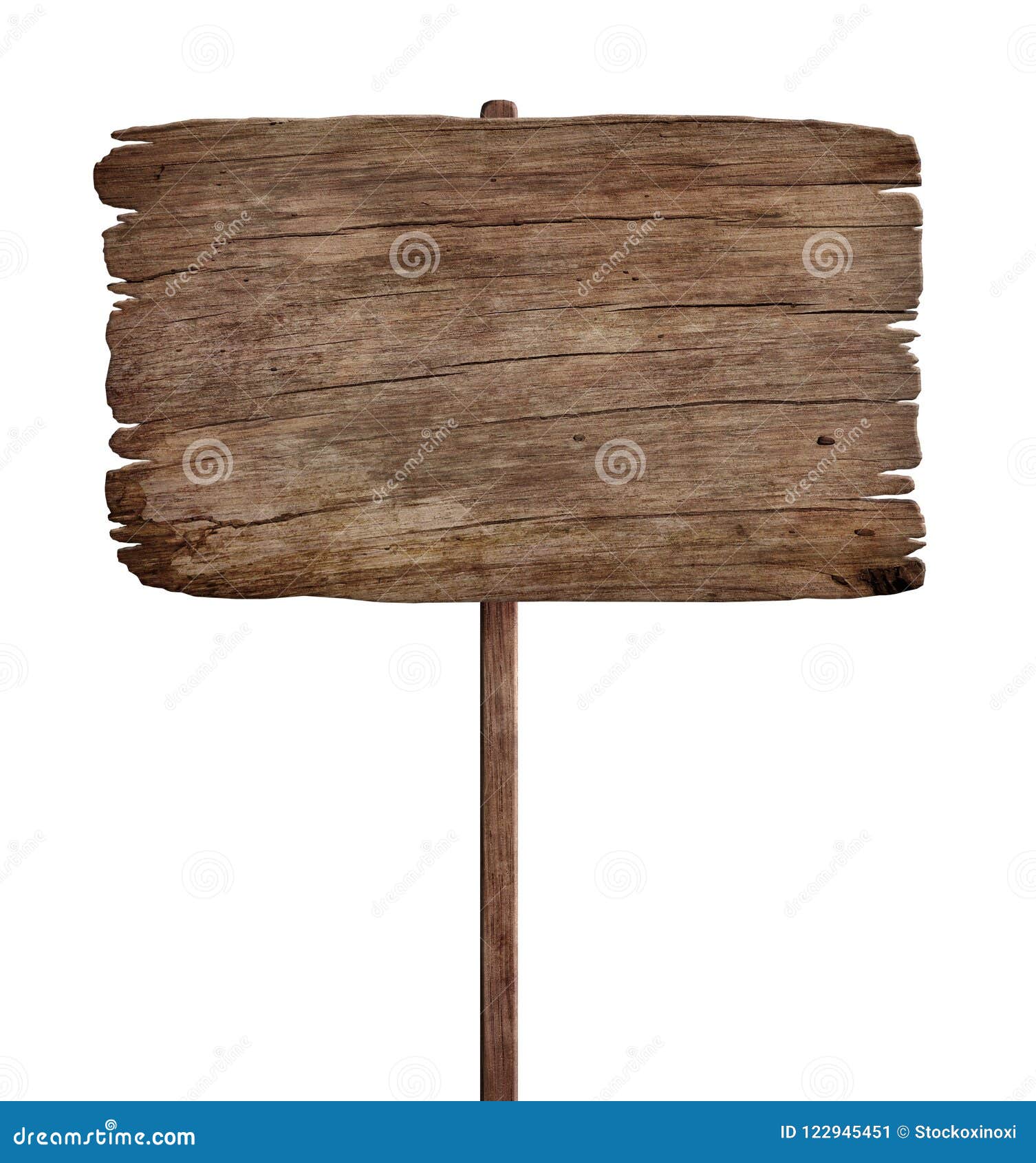 old weathered wood sign  on white background 5