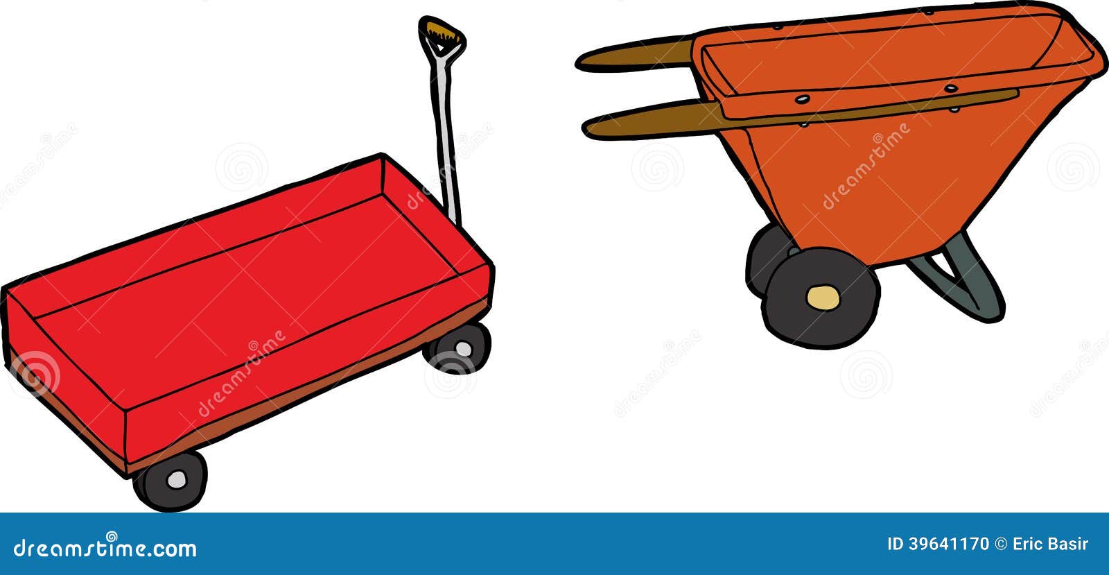 Empty Wheelbarrow stock illustration. Illustration of space 39641170