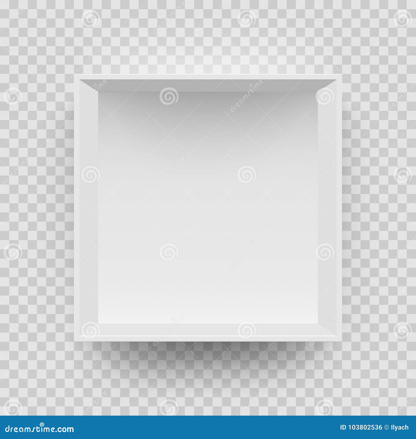 Download Empty White Box Mock Up Model 3D Top View With Shadow ...