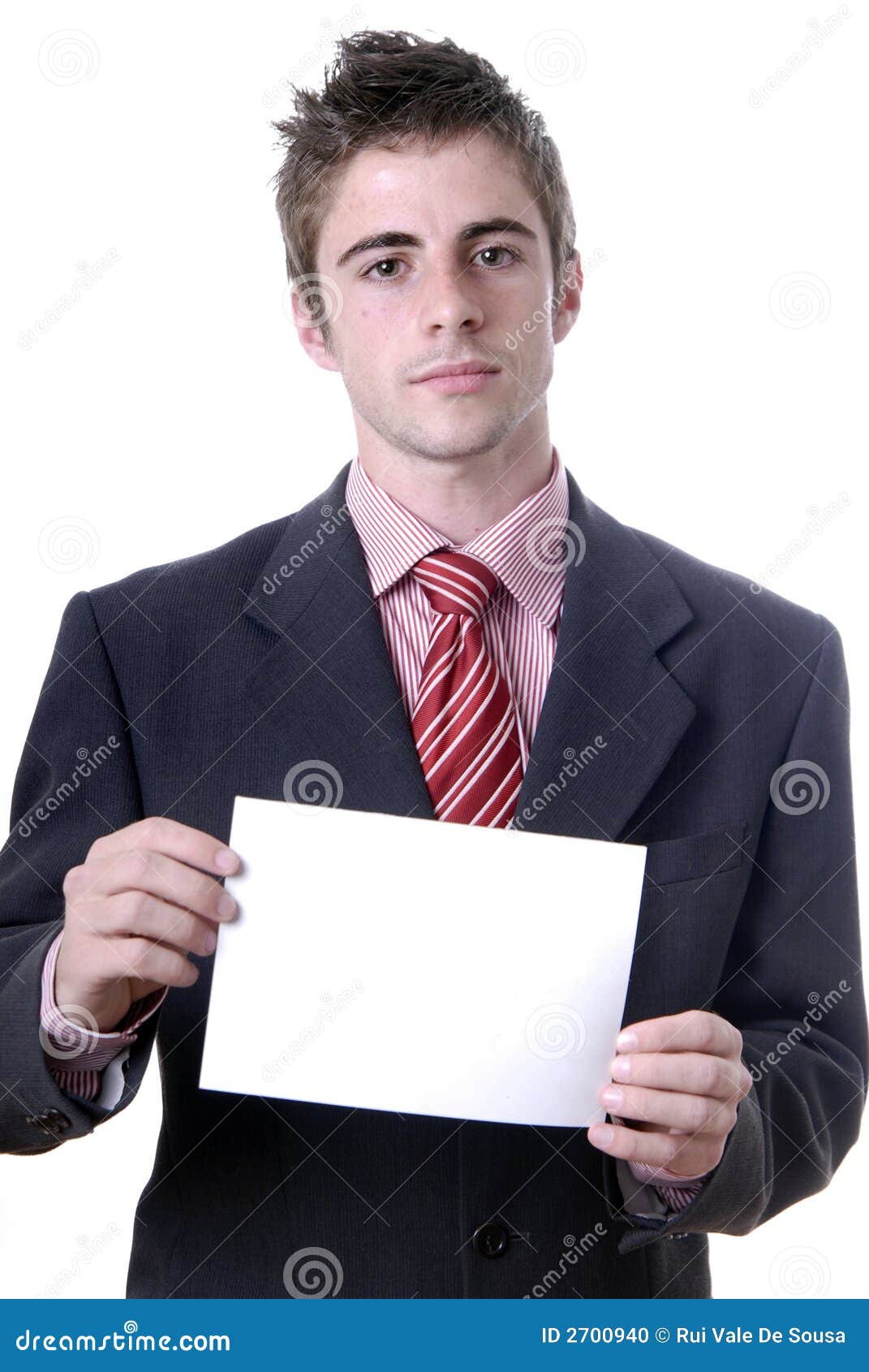 Empty white card stock photo. Image of handsome, advertise 2700940
