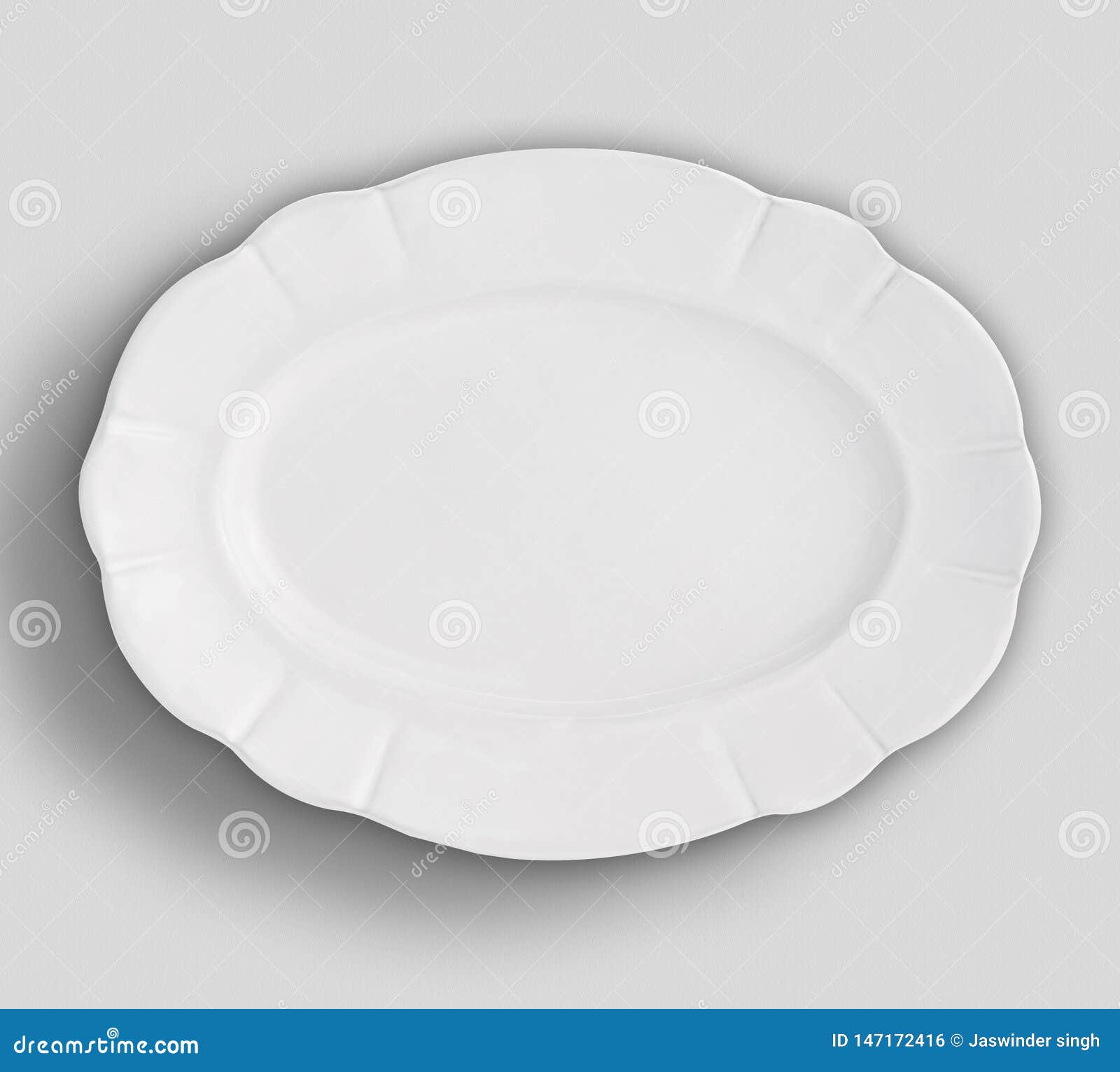 empty white dish plate background - empty porcelain white dish of dining plates - image