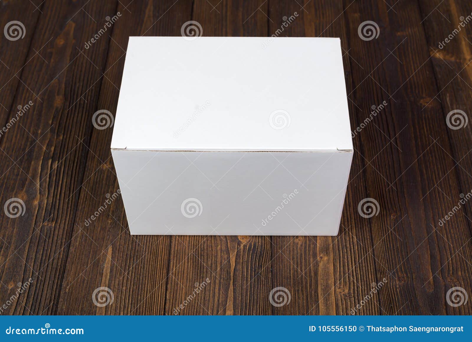 Download Empty White Gift Box Or Tray For Mock Up On Dark Wooden ...