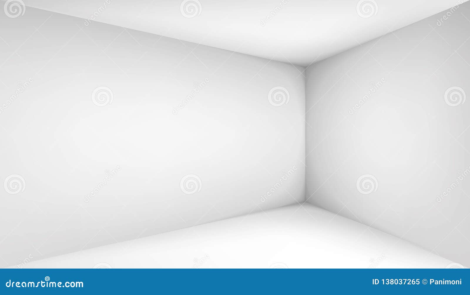 Empty White Room. the Inner Space of the Box. Corner of Light Box with