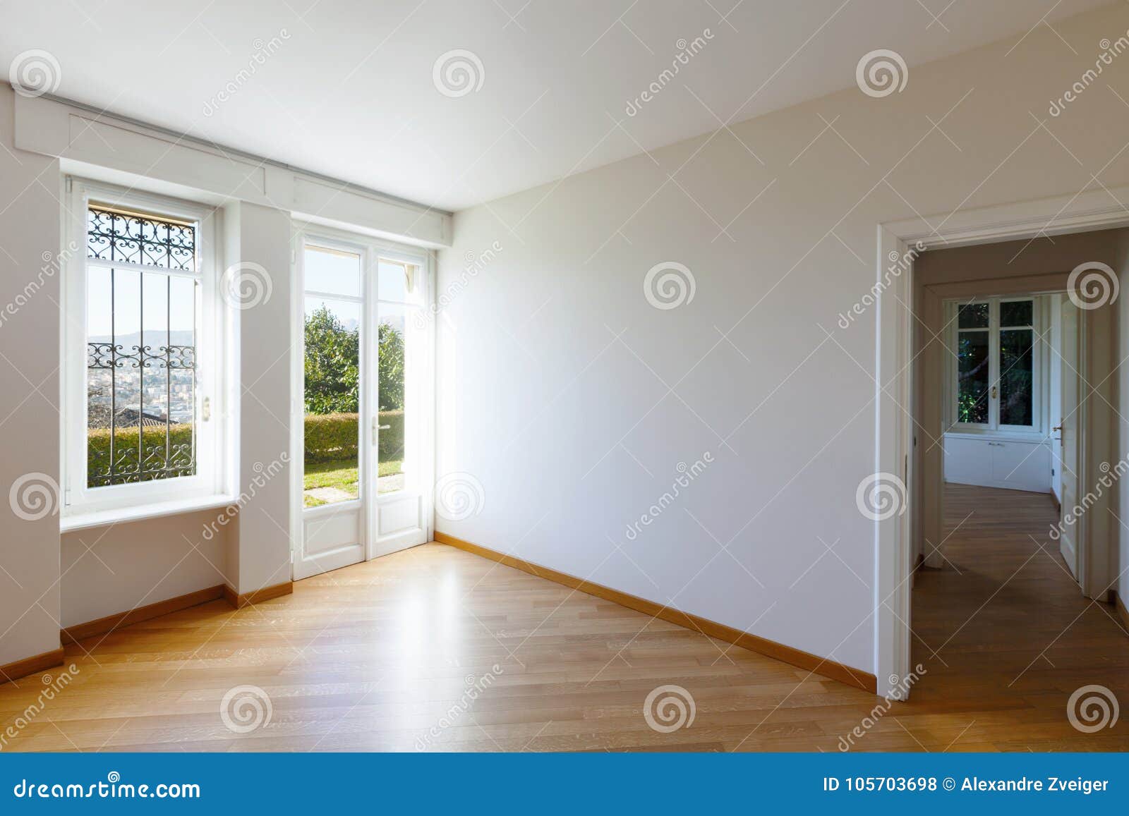 Empty White Room With Window Stock Photo Image Of Small