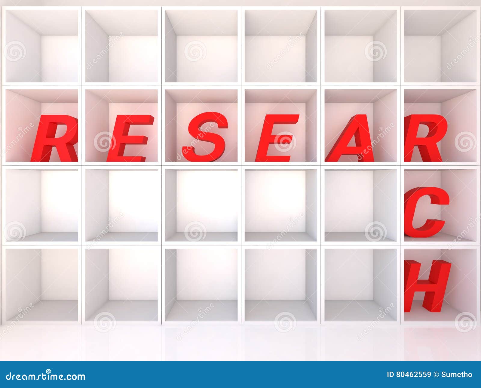 Empty White Shelves with Research Stock Illustration Illustration of furniture, equipment