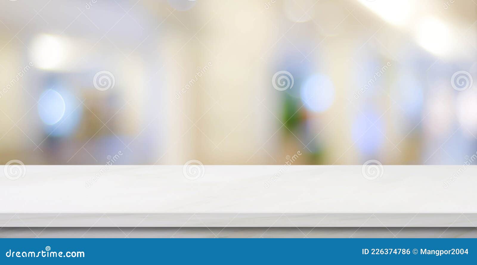 Empty White Table Top, Counter, Desk Background Over Blur Perspective Bokeh  Light Background, White Marble Stone Table, Shelf and Stock Photo - Image  of counter, blurred: 160362766