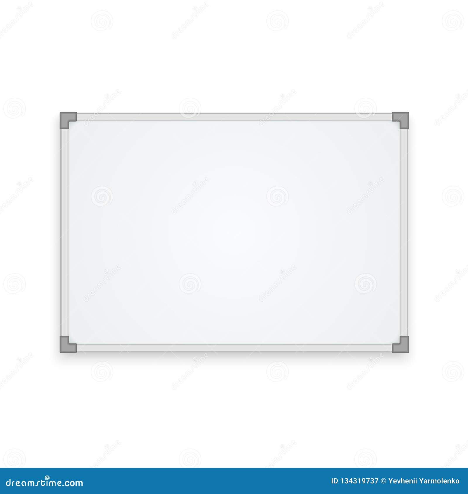 Download Empty Whiteboard Isolated On White Background. Vector ...