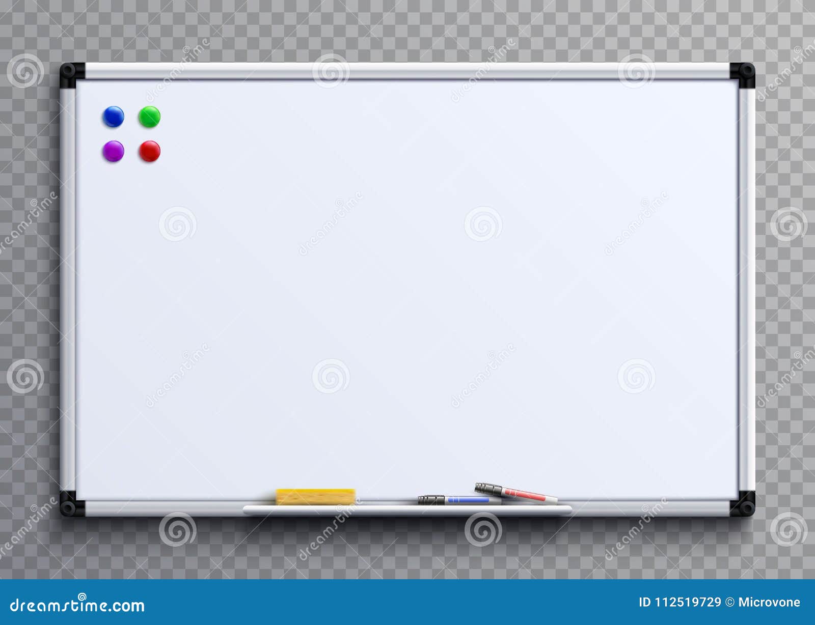 Download Empty Whiteboard With Marker Pens And Magnets. Business ...