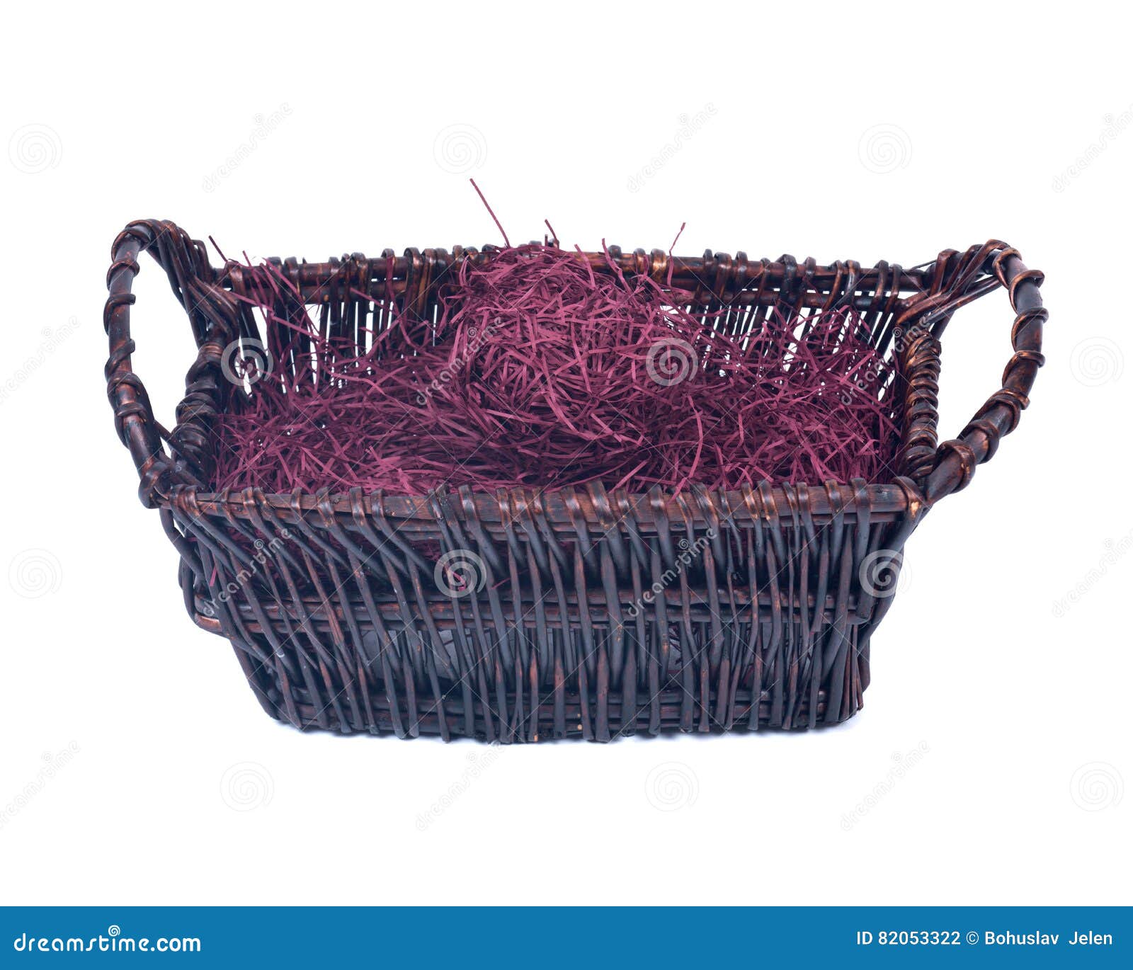 Empty Wicker Basket for Gifts Stock Photo Image of empty, handicraft
