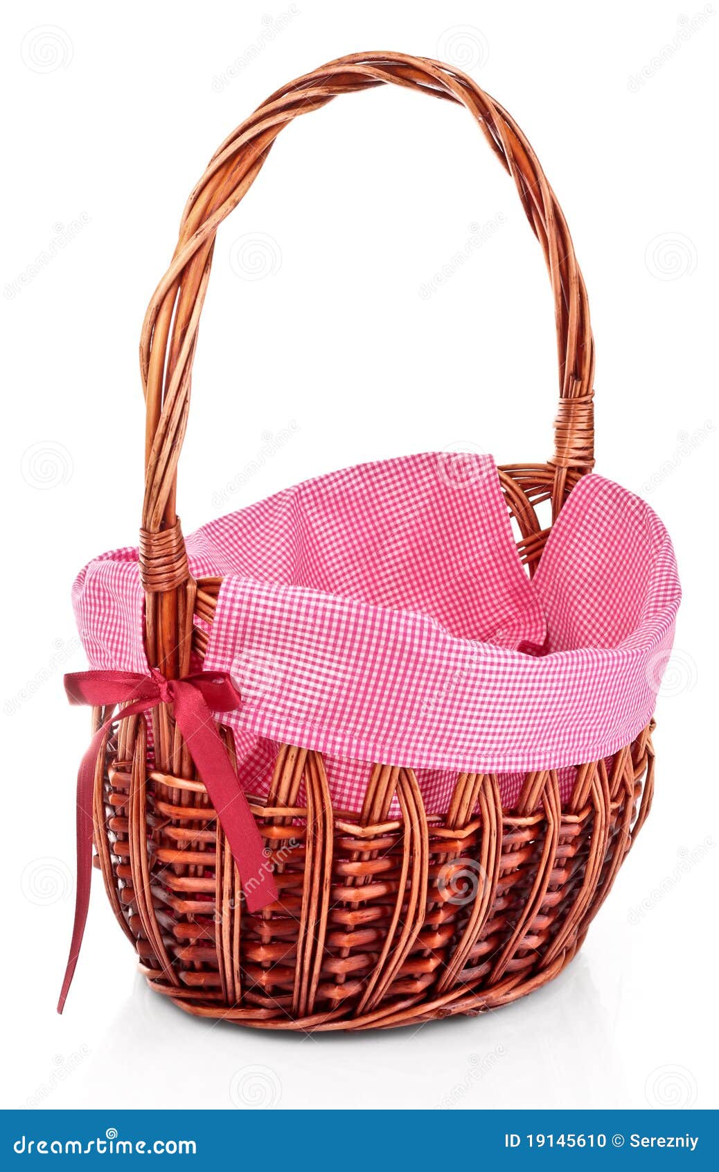 Empty Wicker Basket Isolated Stock Photo Image of container, gift