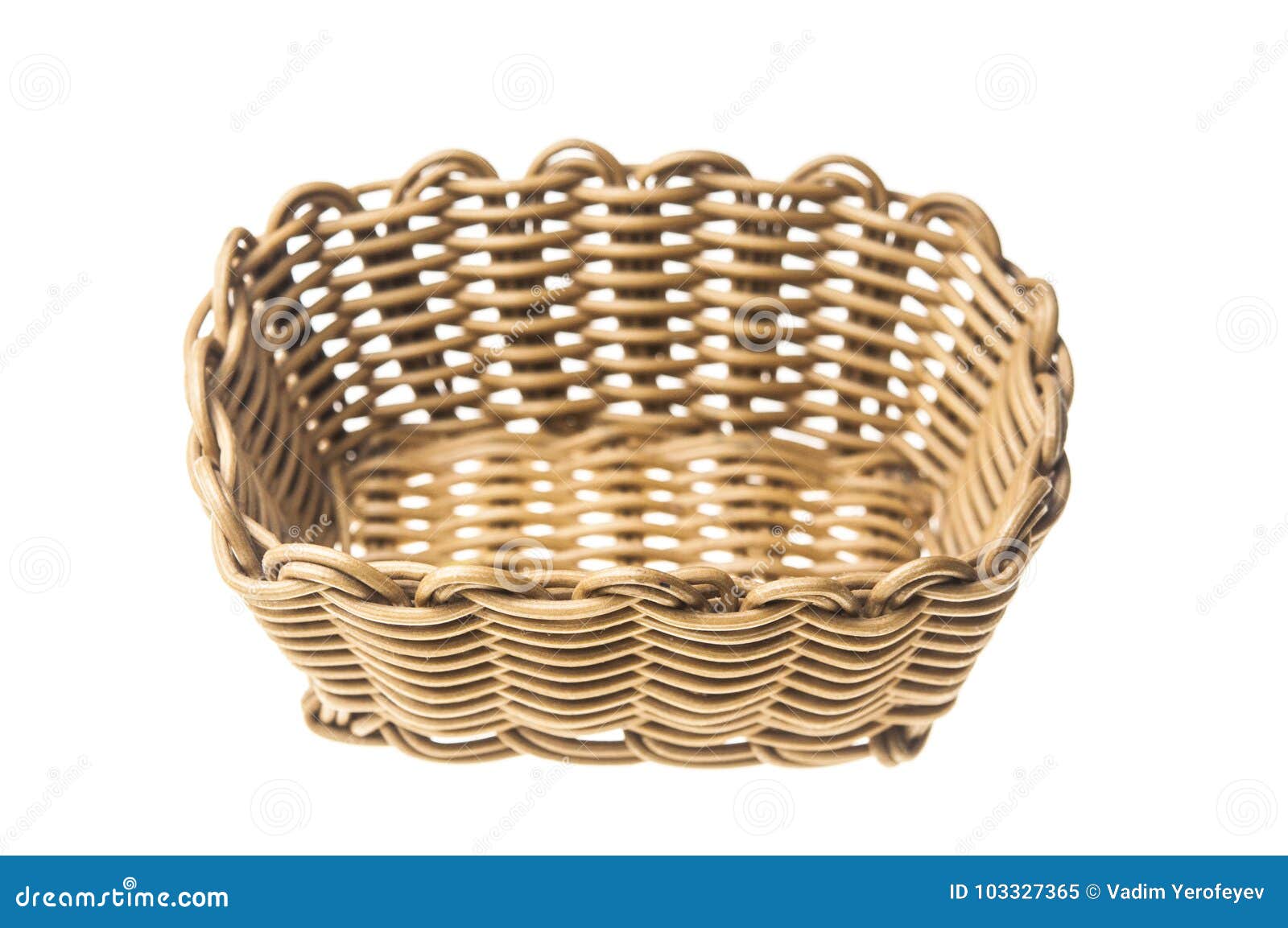 Empty Wicker Basket Isolated on White Stock Image Image of picnic