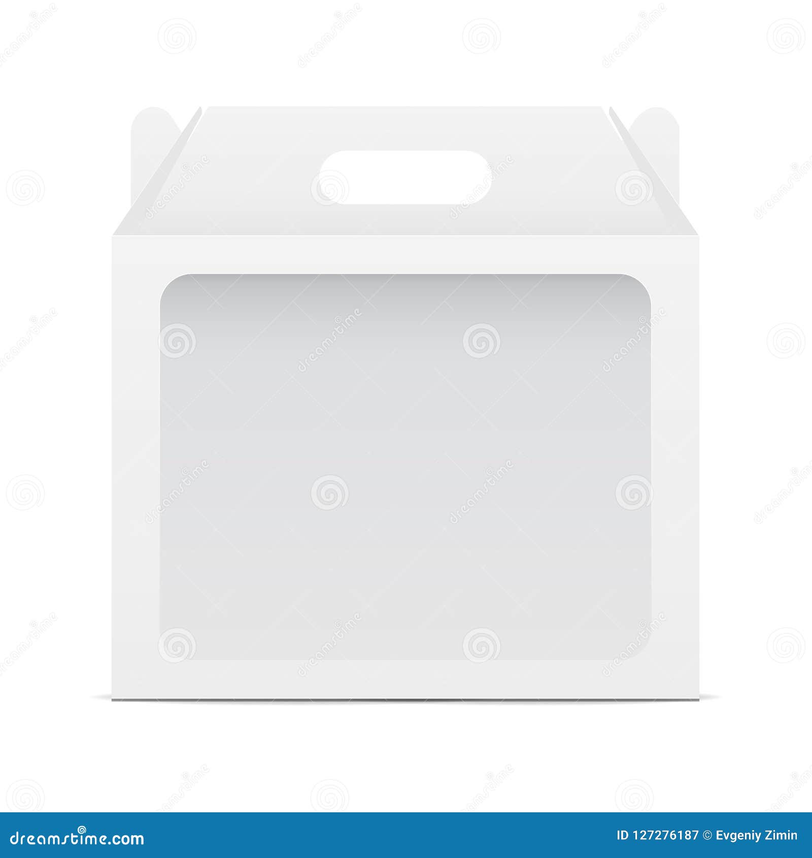 Download Empty Window Box Mock Up With Handle - Front View Stock ...