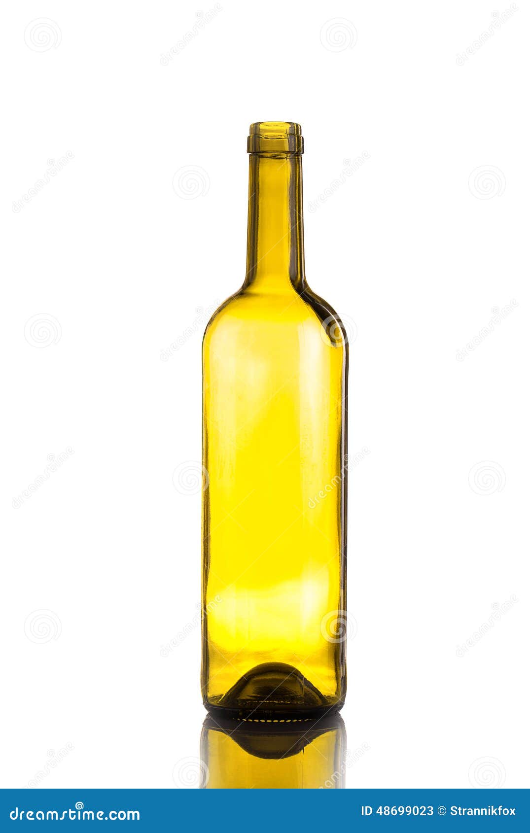 Download Empty Wine Bottle Yellow Glass On A Light Background With Reflection Stock Image Image Of Object Liqueur 48699023 Yellowimages Mockups