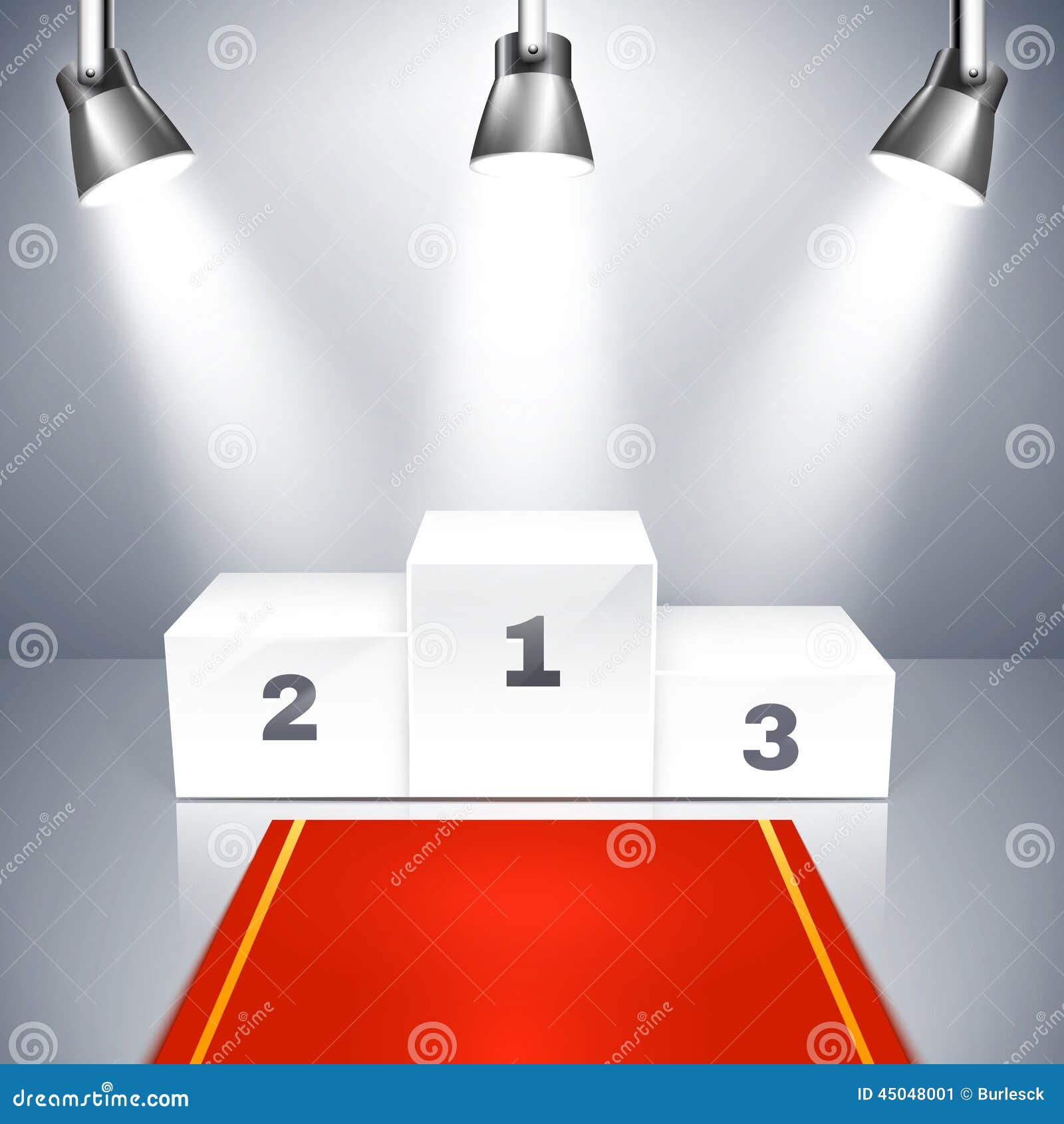 Empty Winners Podium With Spotlights Stock Vector - Image: 45048001