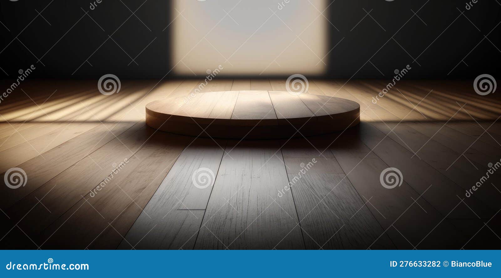 Empty Wood Floor and Wall of Studio Background Stock Photo - Image of