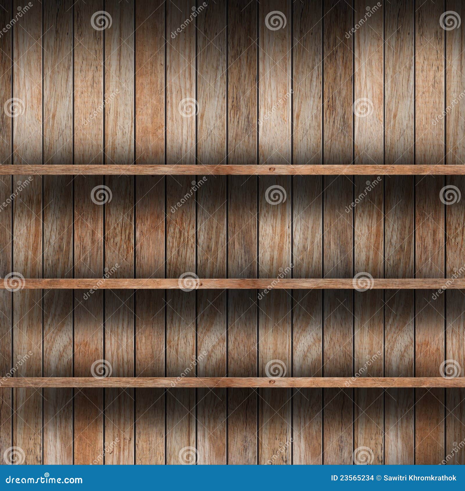 empty wood shelf