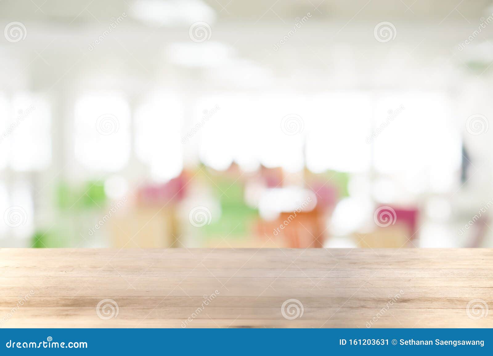 Empty Wood Table with Blurred Food Restaurant Table Background Stock Image  - Image of food, place: 161203631