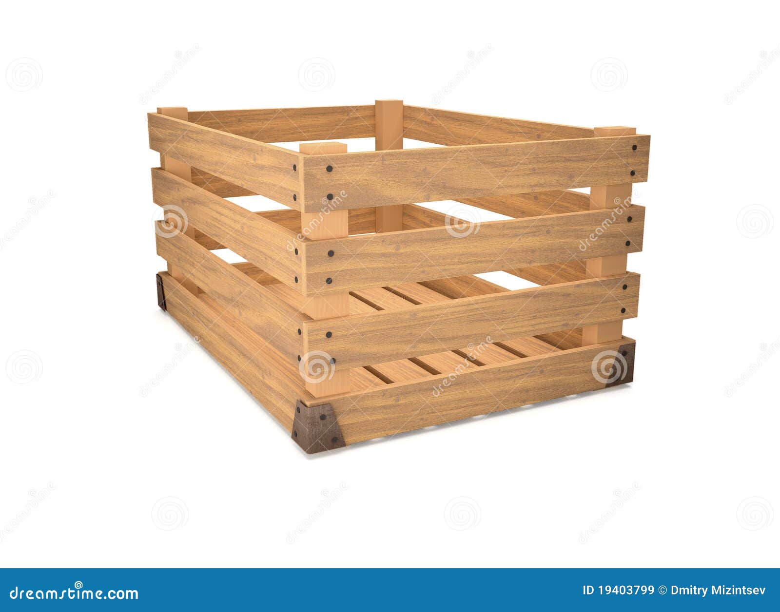An empty wooden box. stock illustration. Illustration of america 19403799