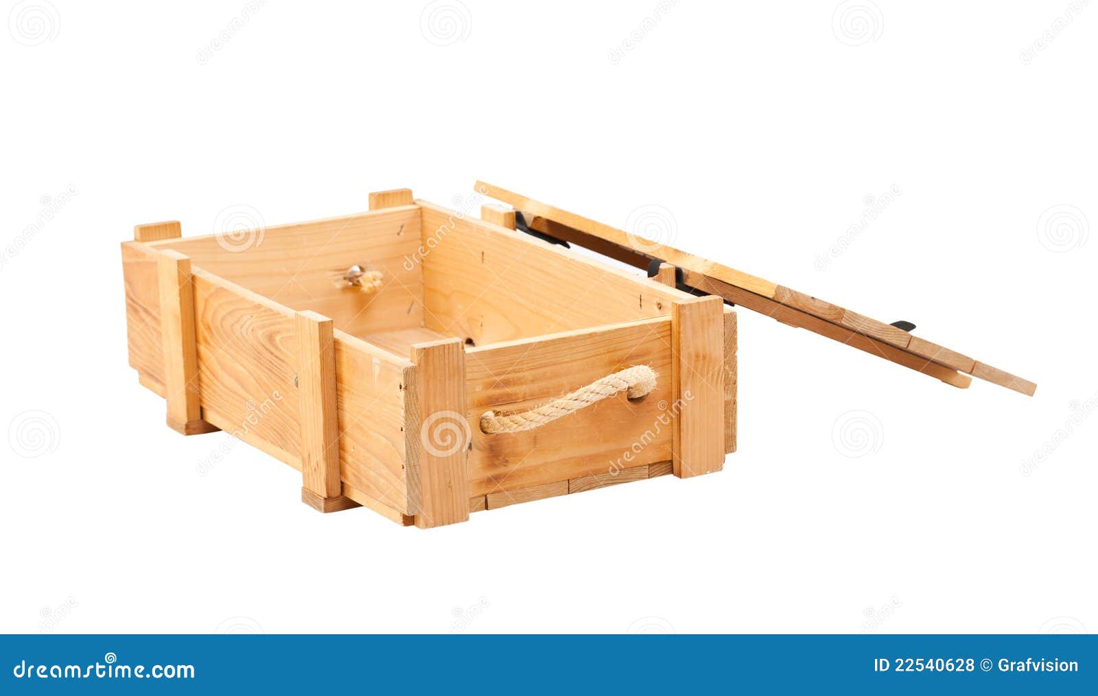 Empty wooden box stock photo. Image of square, shipping 22540628