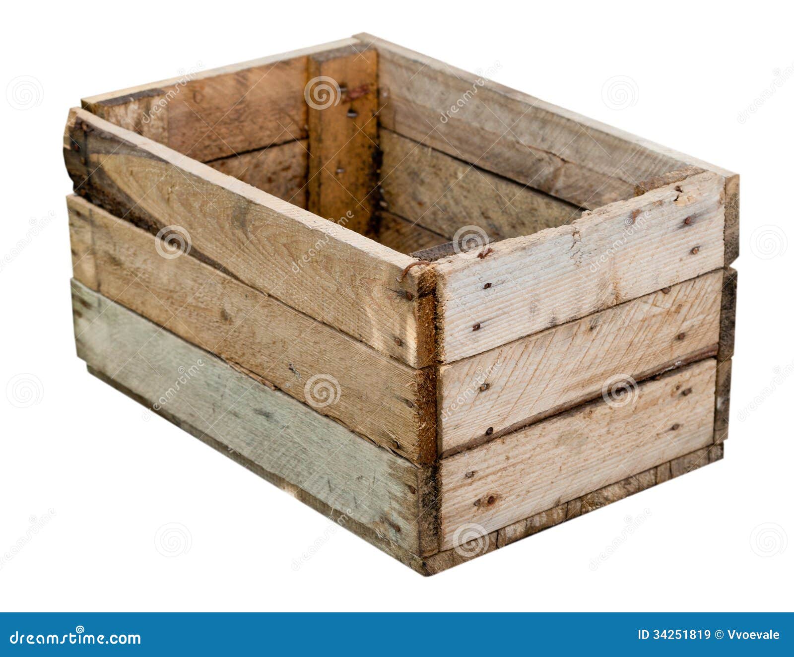 Empty wooden box stock image. Image of isolated, board 34251819