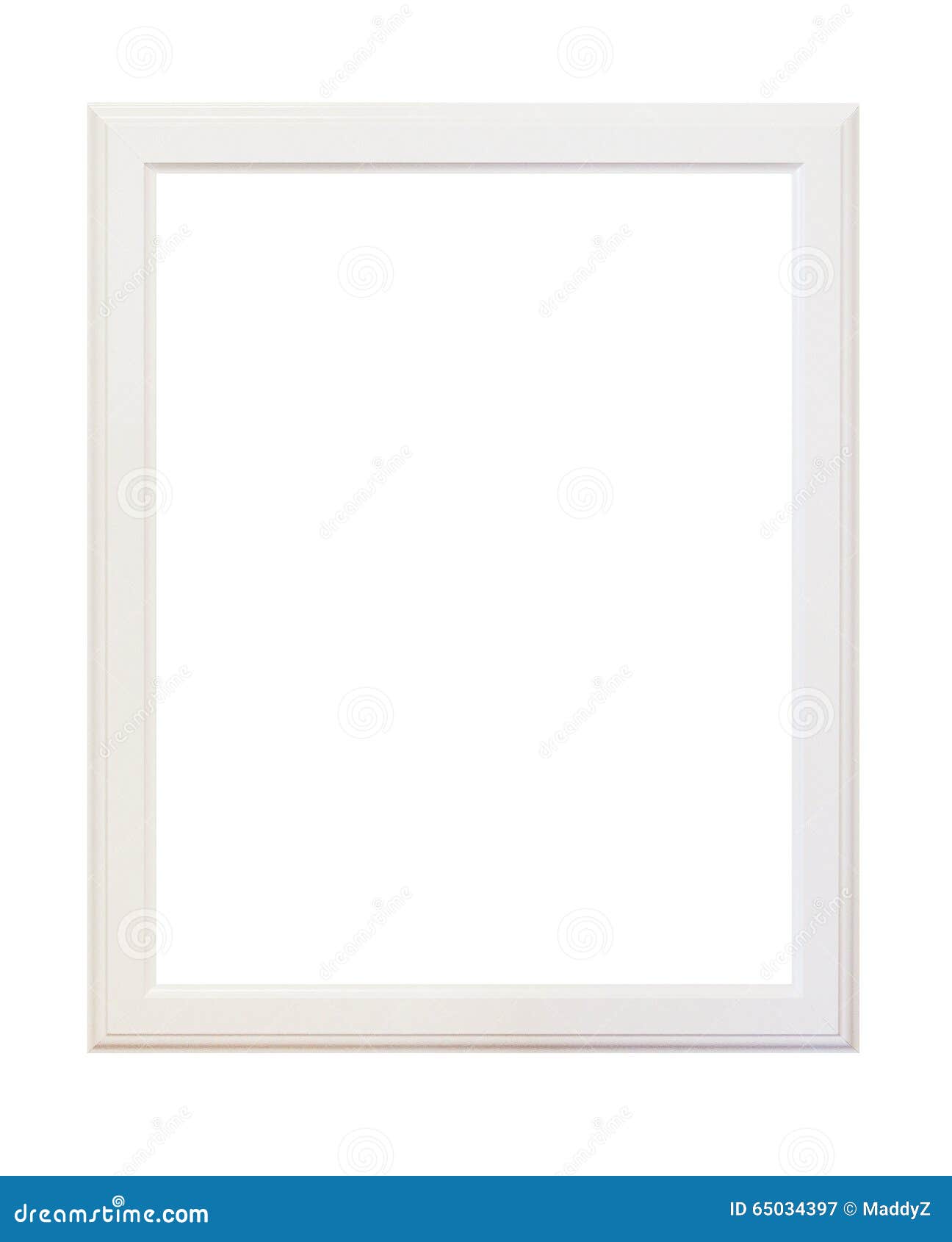 empty wooden white picture frame 