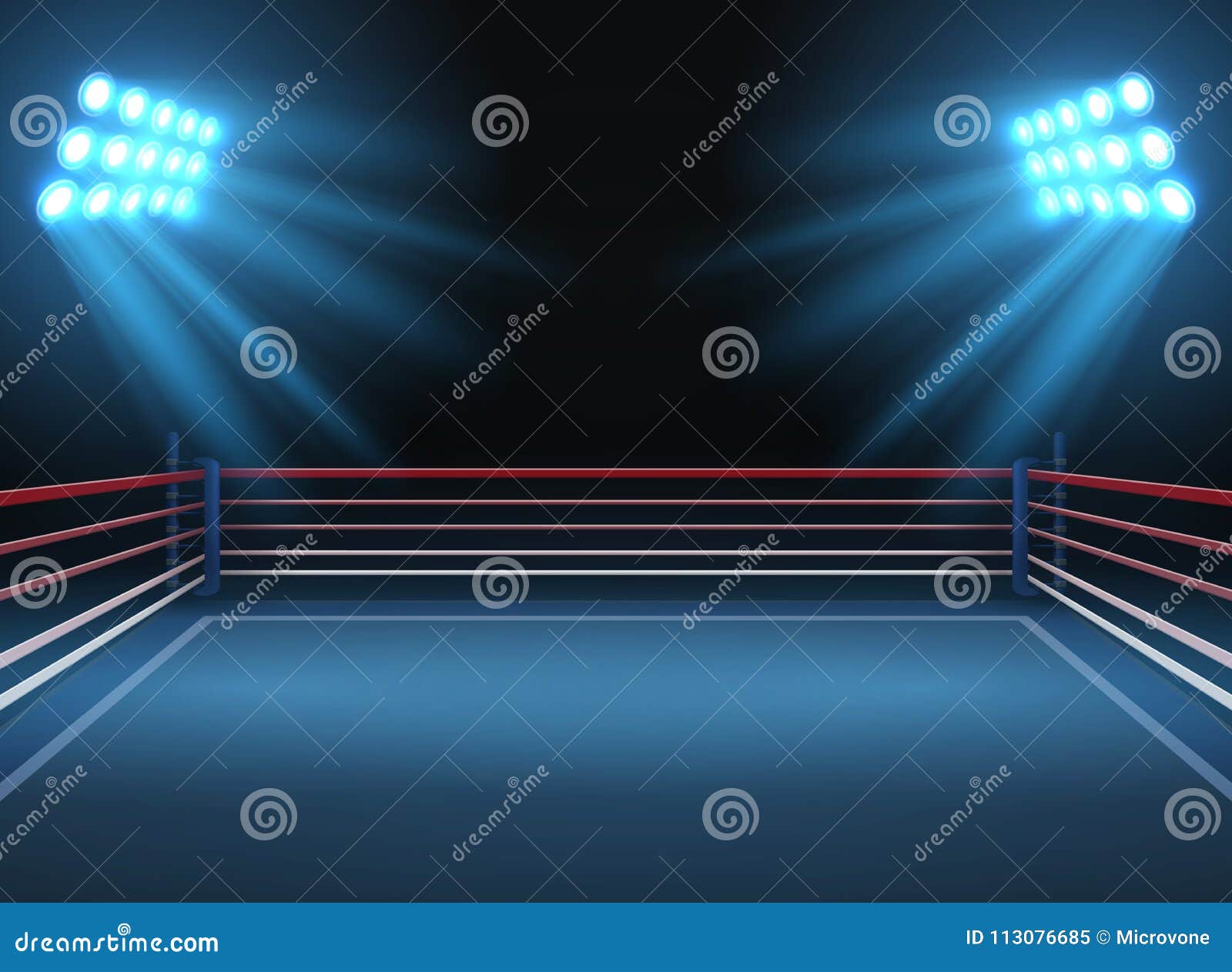 empty wrestling sport arena. boxing ring dramatic sports  background