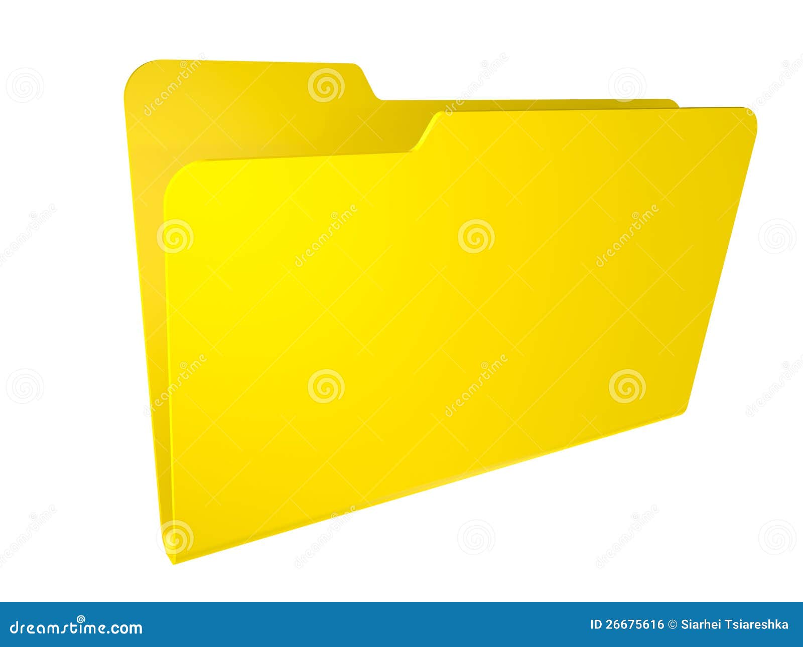 Empty Yellow Folder. Isolated On White. Royalty Free Stock Image ...