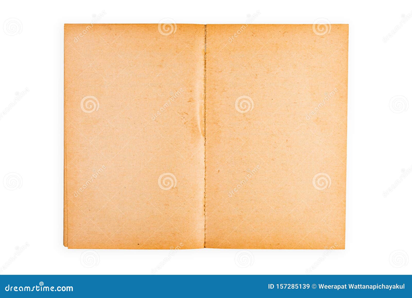 Empty Yellowed Pages of Old Book Stock Image Image of copy, grunge