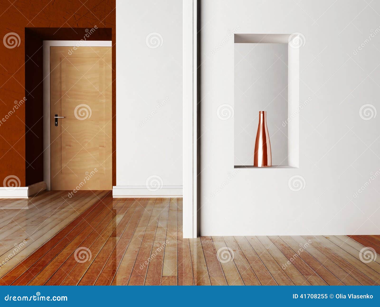 En dörr och en nisch stock illustrationer bild: 41708255