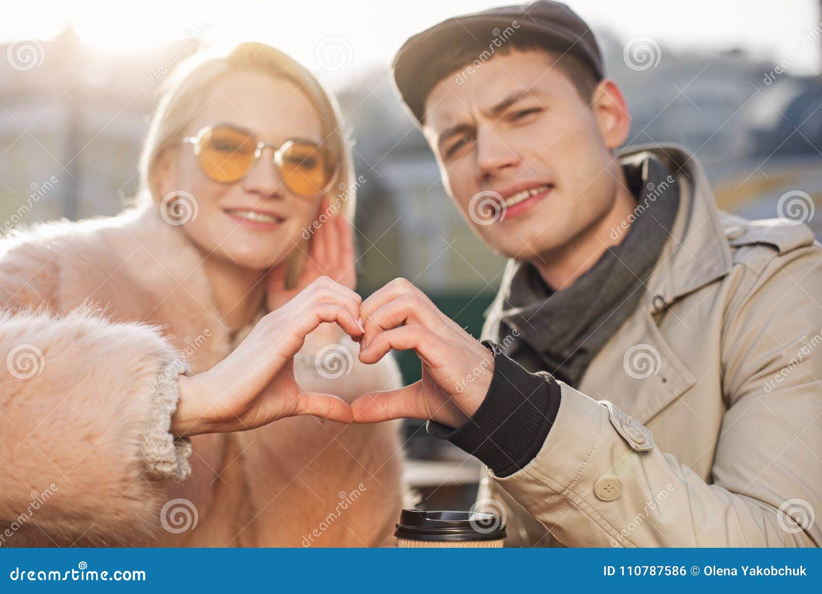 Enamored Couple Is Making Love Gesture Stock Photo - Image ... Enamored Couple Is Making Love Gesture Stock Photo Image