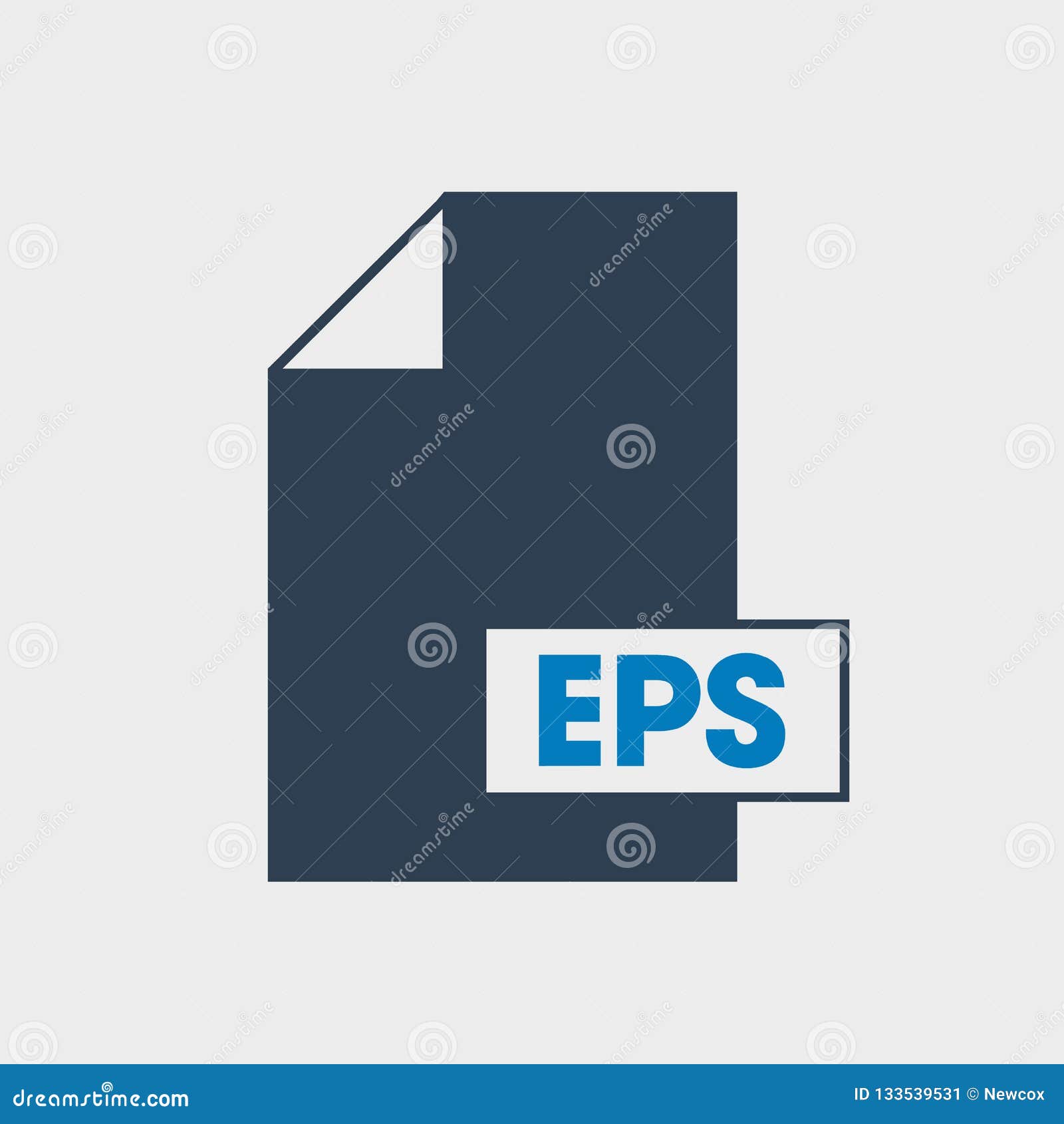 Encapsulated Postscript Eps File Format Icon Stock Vector