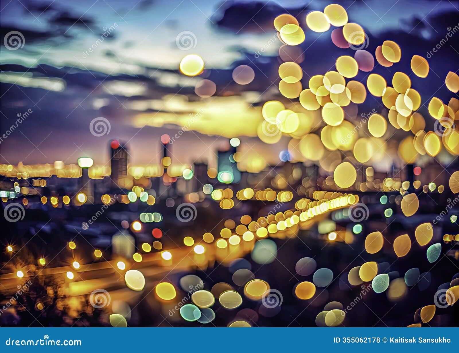 enchanted city nightscape a stunning bokeh photography image featuring dreamy city lights abstract blur and artistic