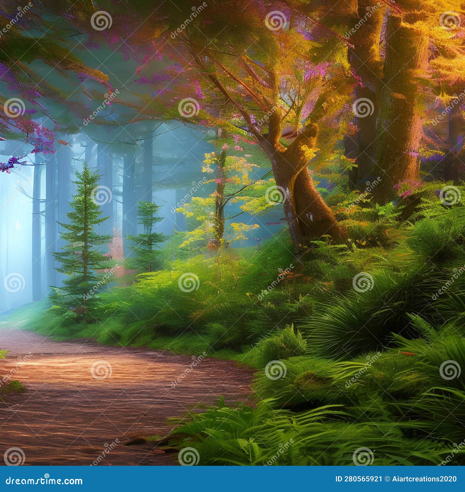 1871 Enchanted Forest Path: A Magical And Enchanting Background 