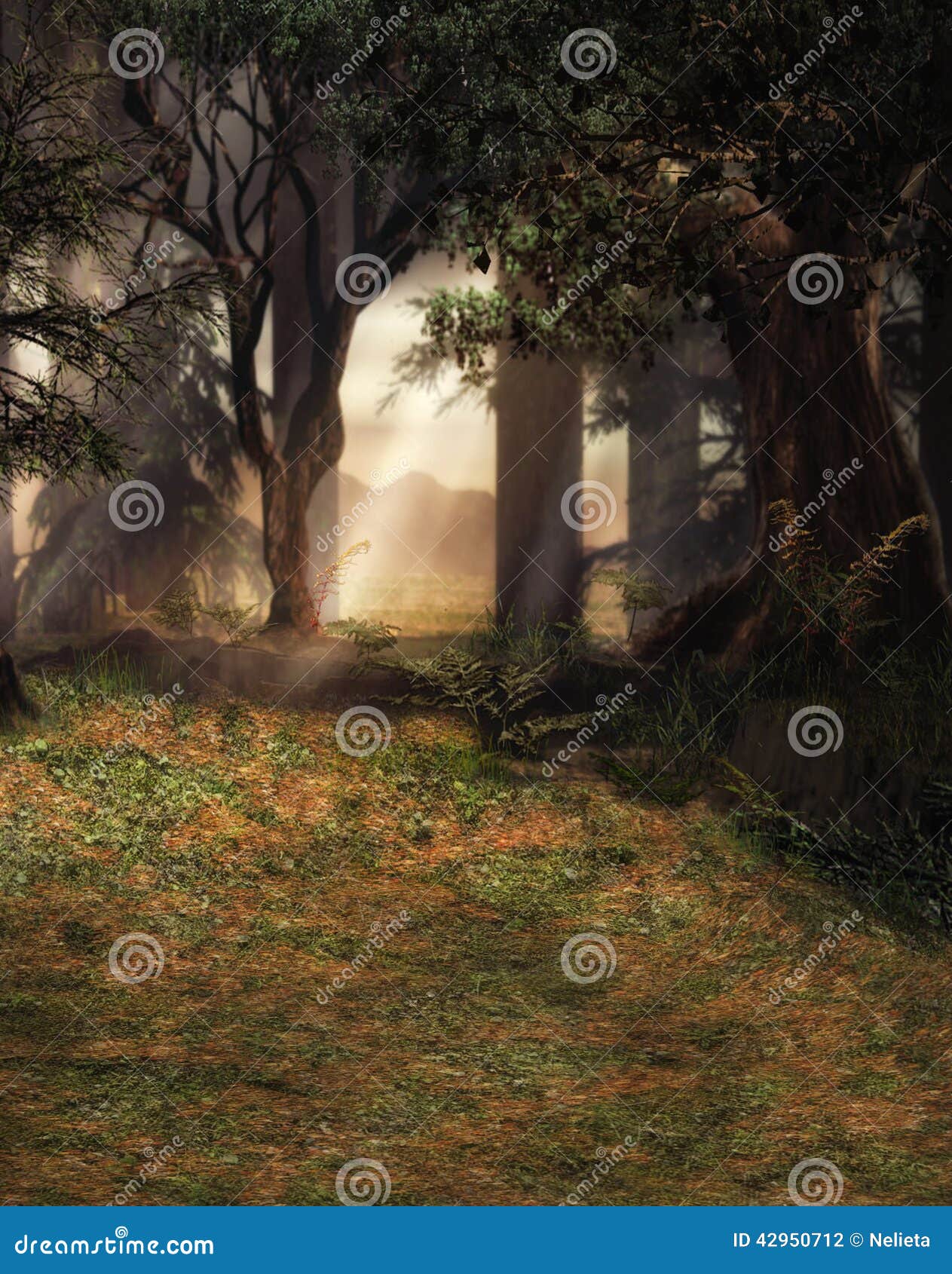 enchanted forest scene