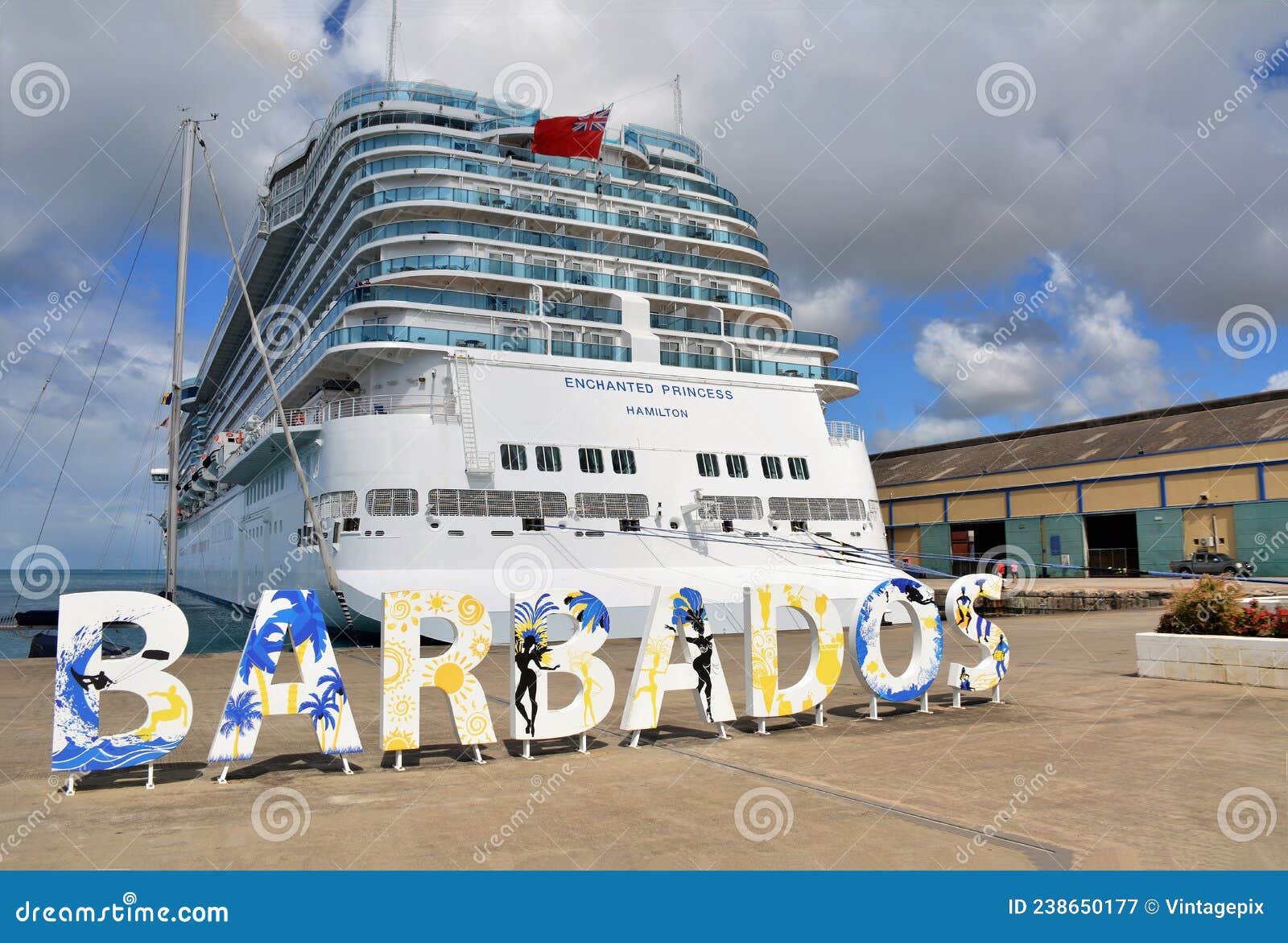 Barbados Cruise Terminal Directions Sign Editorial Image 20356984