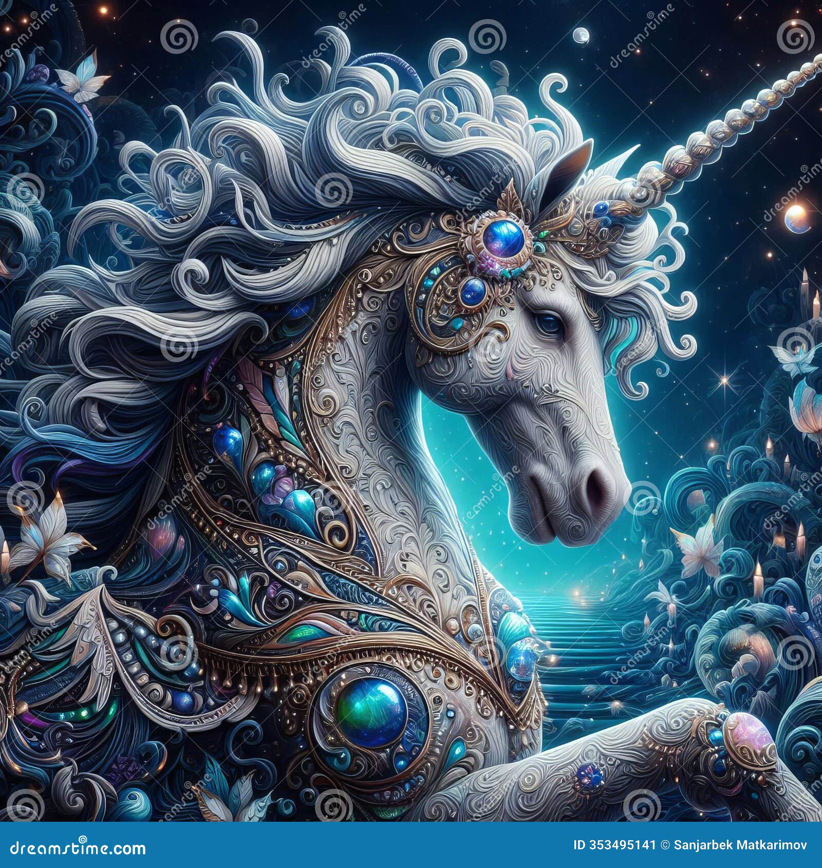 enchantedunicorn a unicorn whose horn can cast powerful spells