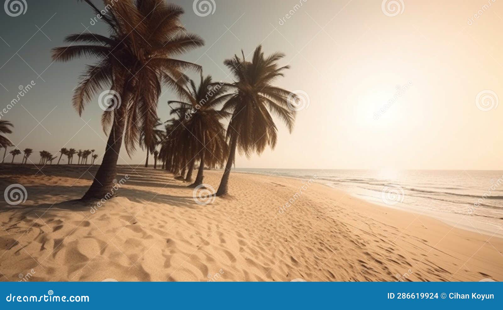 enchanting beachscape amid palm trees