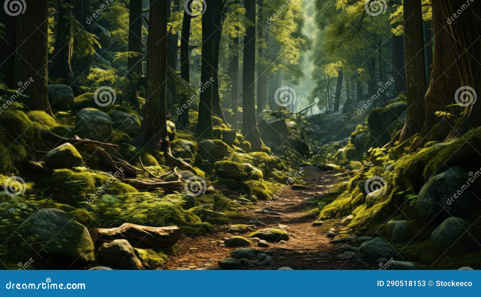 enchanting forest path: zbrush artwork with fairytale-inspired atmosphere