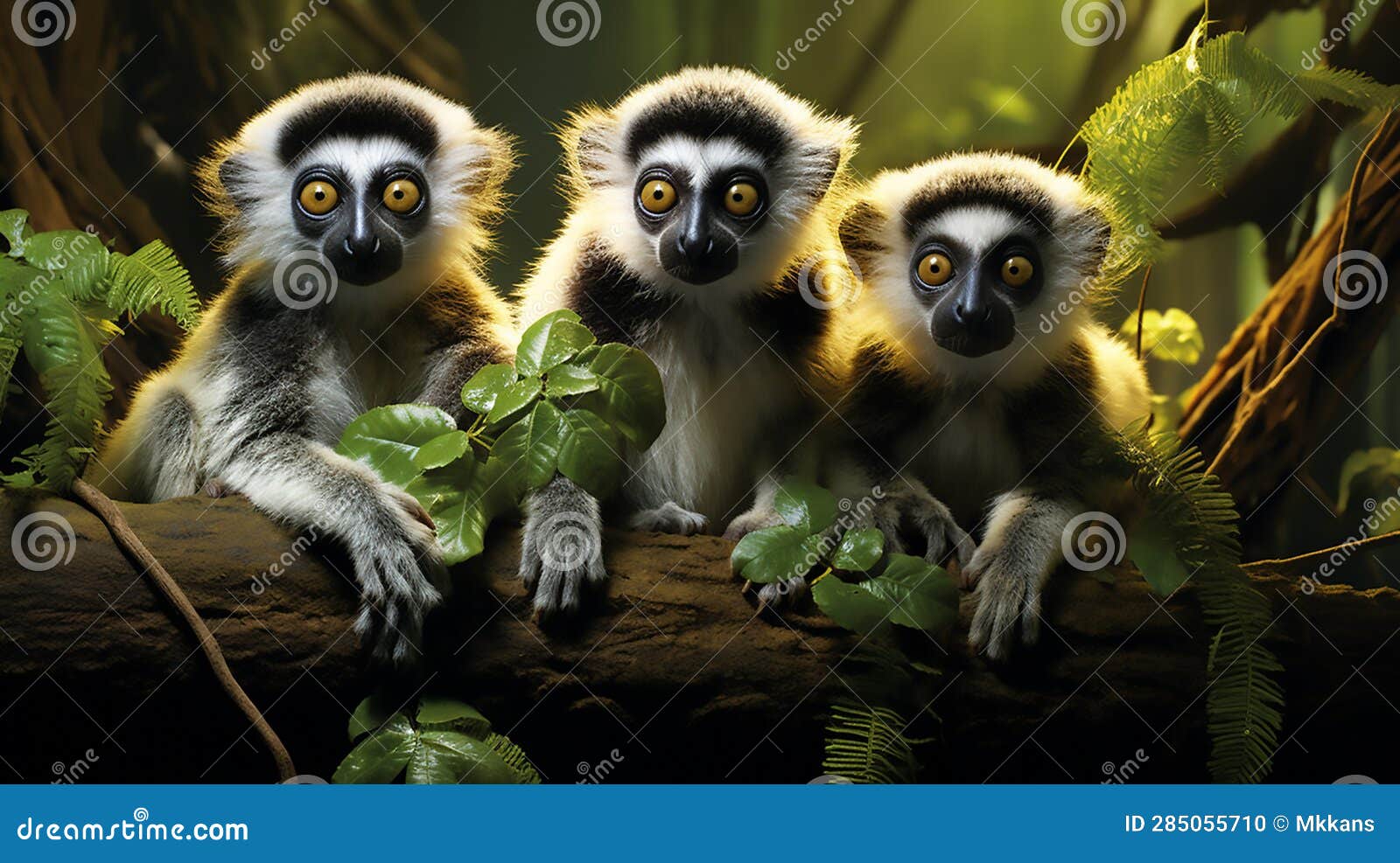 playful monkeys and curious lemurs