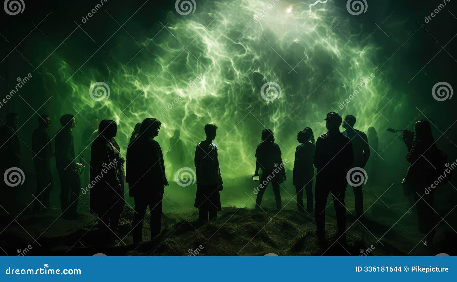 enchanting swirling green mist