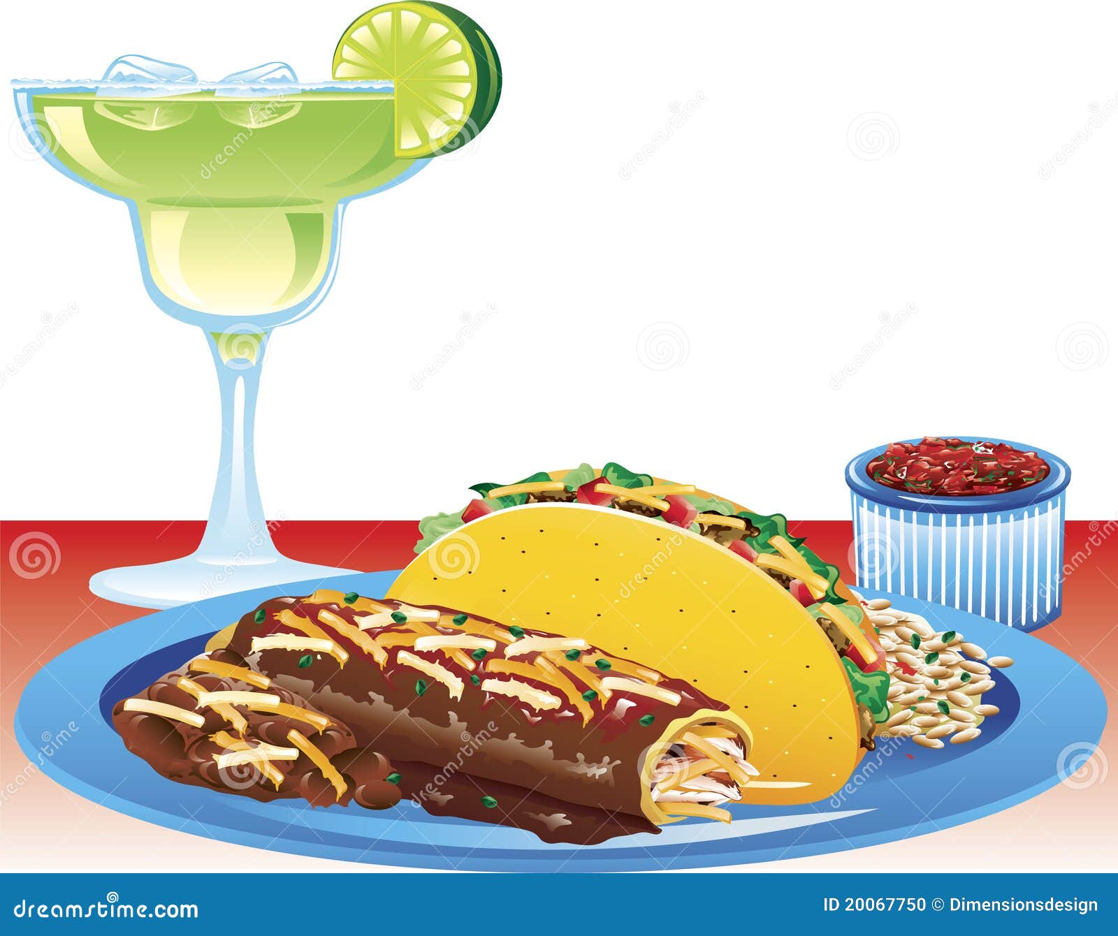 Enchilada meal stock vector. Illustration of cayenne 20067750