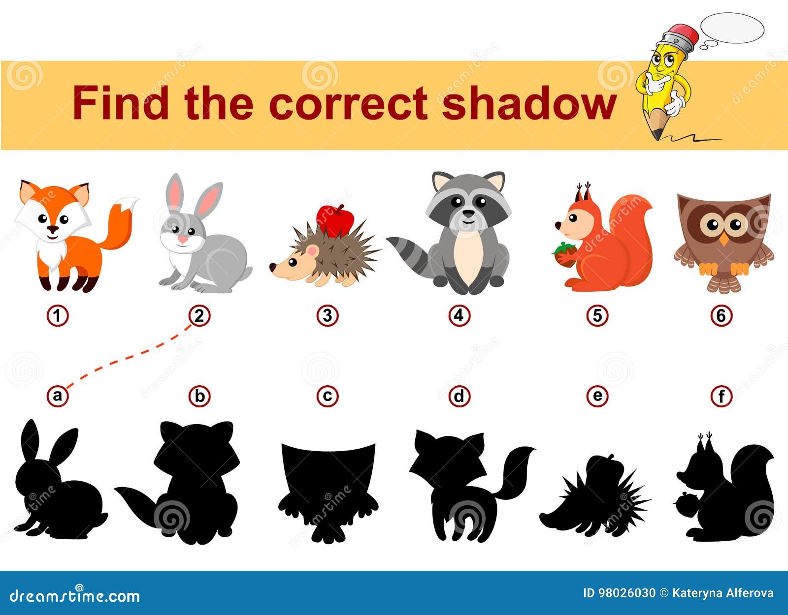 Encontre a sombra correta de animais fofos da floresta jogos de