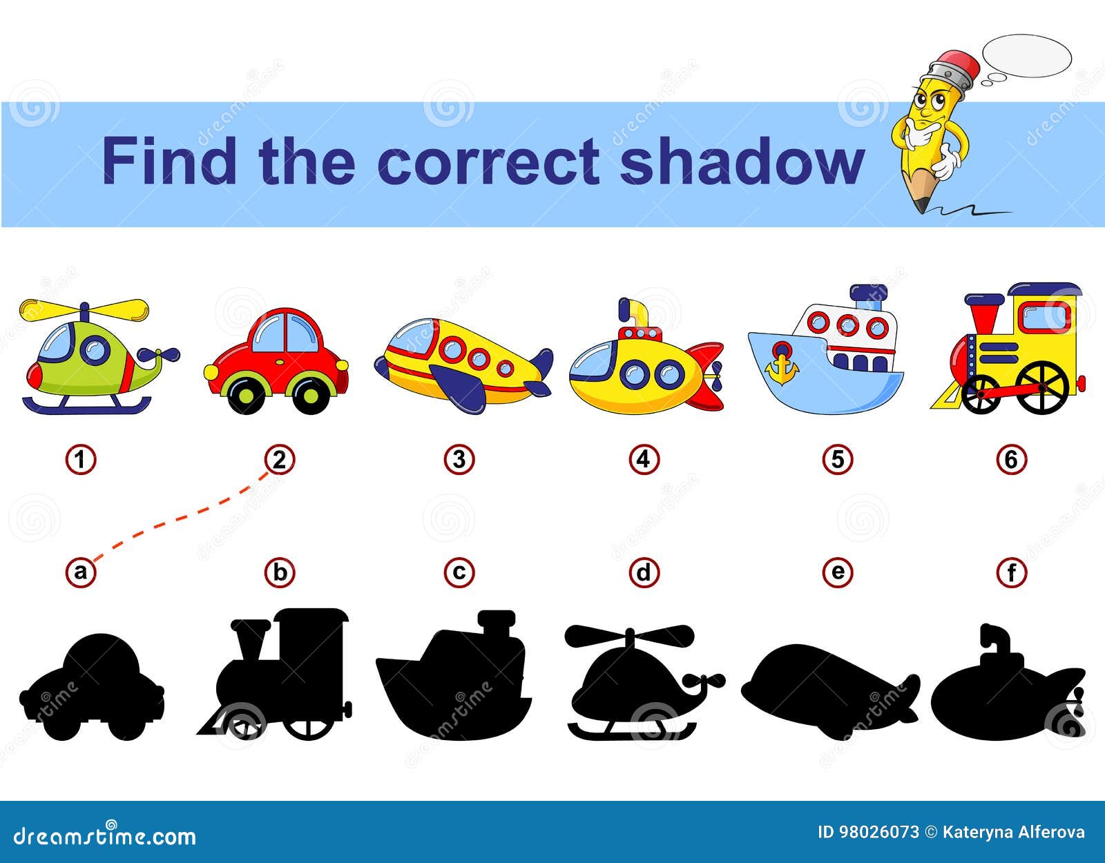 Encontre duas fotos é um jogo educacional para crianças com carro carro  bonito dos desenhos animados ilustração em vetor