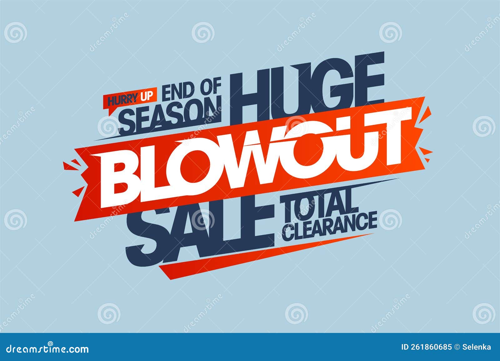 End of Season Huge Blowout Sale, Total Clearance Web Banner Mockup