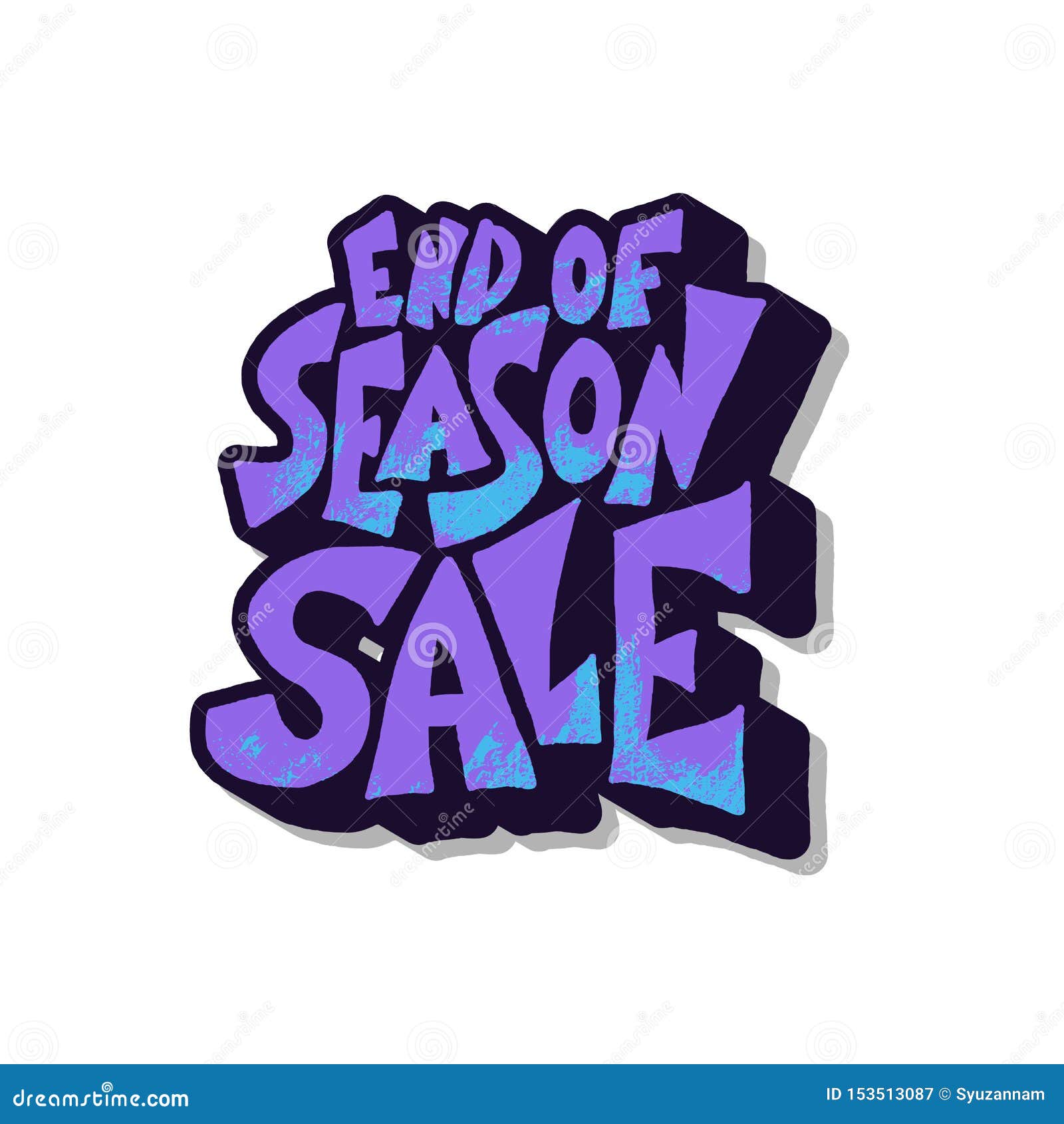 End Of Season Sale Banner On White Background Stock Photo, Picture