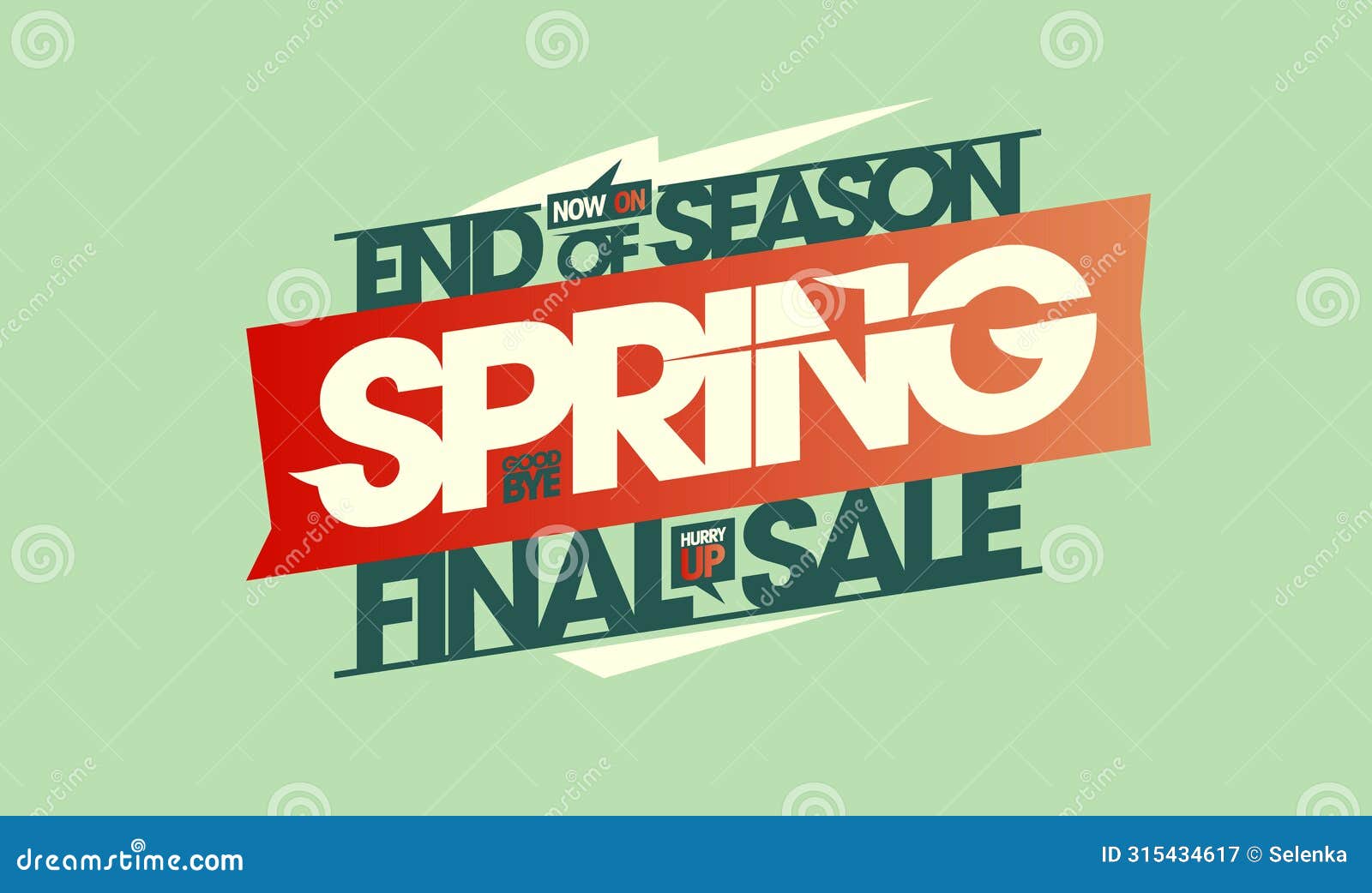 end of season spring final sale banner mockup