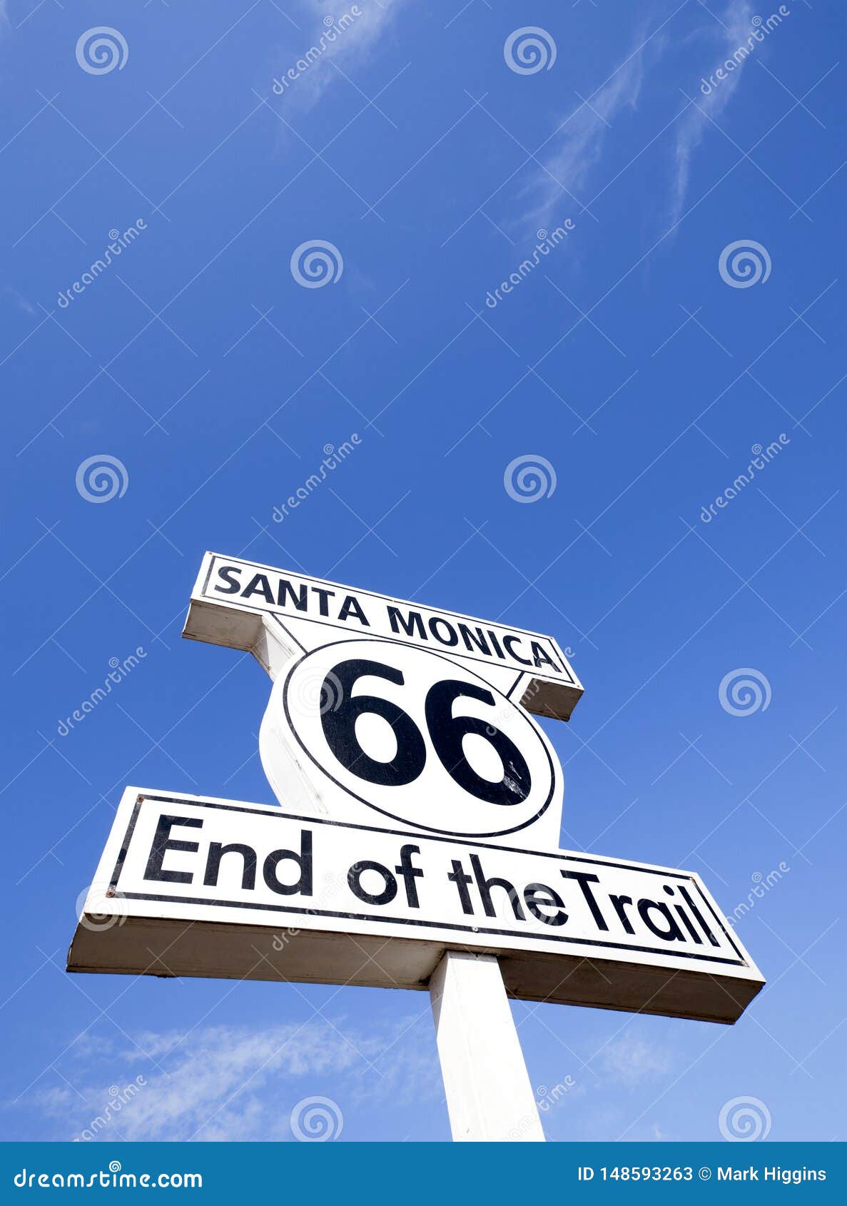 End stop route 66 editorial stock photo. Image of monica 148593263